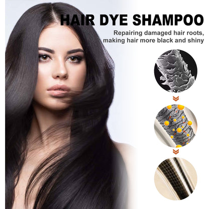 Black Hair Shampoo, Multiflorum Essence Moisturizing Nourishing Cleansing Repairing Black And Smooth Hair Shampoo