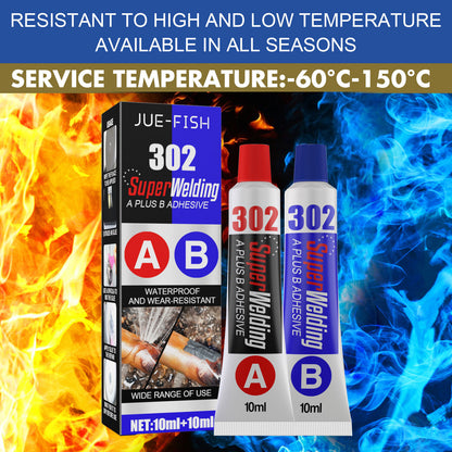 AB Casting Glue, Fast Drying Metal Tank Repair High Temperature Casting Glue