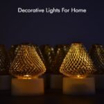 6551 12Pcs Flameless and Smokeless Decorative Candles Acrylic Led Tea Light Candle for Gifting, House, Light for Balcony, Room, Birthday, christmas, Festival, Events Decor Candles (12 Pieces)