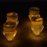 6551 12Pcs Flameless and Smokeless Decorative Candles Acrylic Led Tea Light Candle for Gifting, House, Light for Balcony, Room, Birthday, christmas, Festival, Events Decor Candles (12 Pieces)