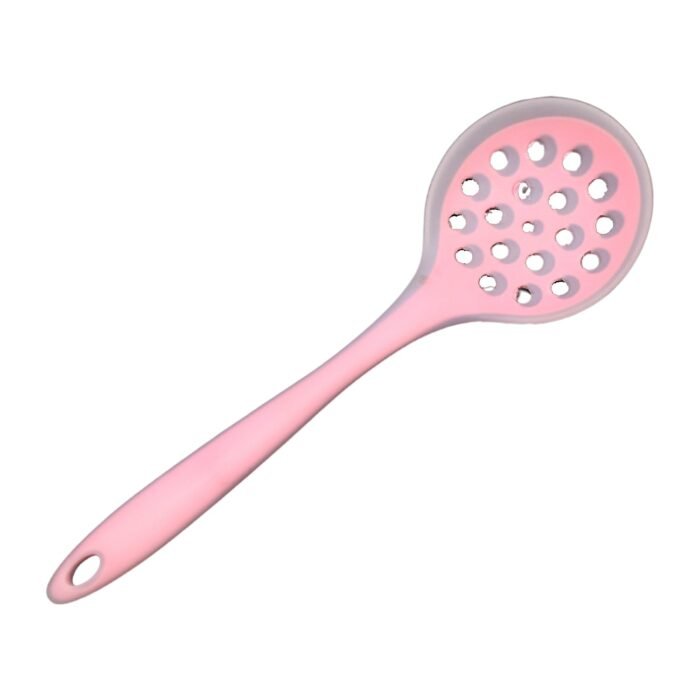 5429 1PC Food Grade Silicone Colander Shovel Strainers Spoon Colorful Kitchen Scoop Drainage Colanders (29cm)