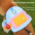 Dog Book Bag With Leash Outdoor Portable Travel Pet Self Backpack Large Capacity Multi Color Dogs Training Snack Bags 3