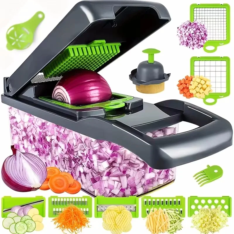 14/16 in 1 Multifunctional Vegetable Chopper Handle Food Grate Food Chopper Vegetable Slicer Dicer Cut Kitchen Items cocina 1