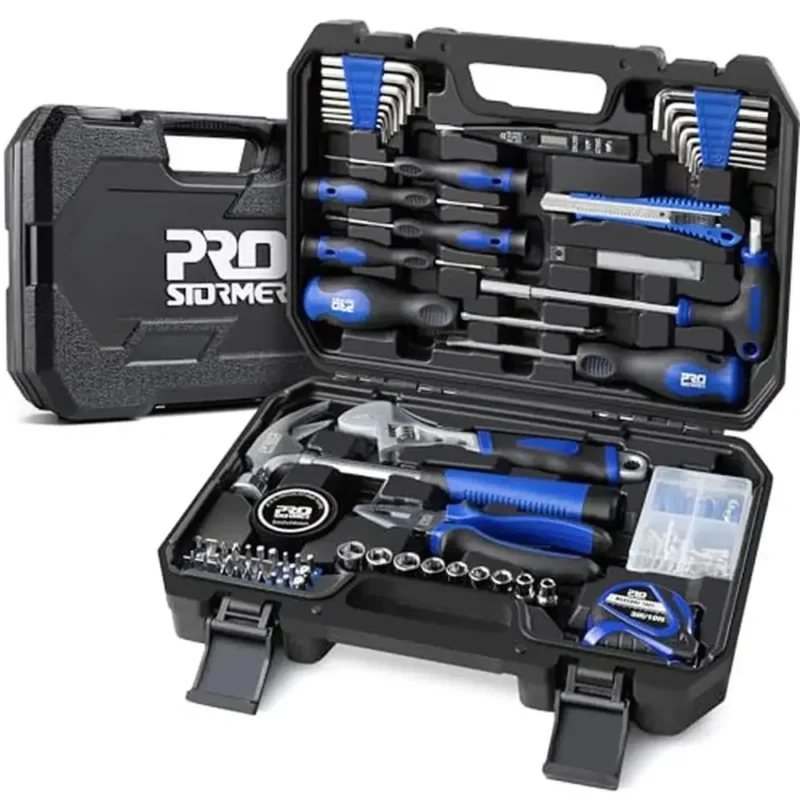 179-Piece Comprehensive Home Tool Kit Set with Portable Storage Box General Household Repair Hand Tools Automotive DIY Projects 1