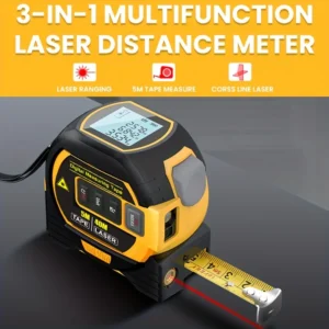 1pc Laser Tape Measure 3 In 1 Digital Tape Measure High Precision Laser Rangefinder Steel Tape Measure 1