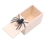 Spider Scare Prank Box Pop Out Rubber Spider Handmade Wooden Scare Box Fun Surprise Joke Prank Trick Toy for Kids Halloween Gift 5